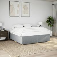 Bedframe zonder matras stof lichtgrijs 180x200 cm