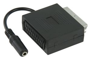 Valueline VLVP31930B02 kabeladapter/verloopstukje Scart + 3.5mm Scart Zwart