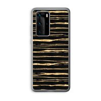 Gouden strepen: Huawei P40 Pro Transparant Hoesje