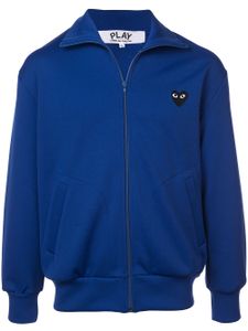 Comme Des Garçons Play sweat zippé à logo poitrine - Bleu