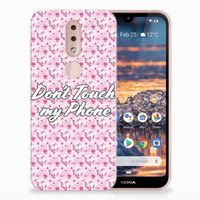 Nokia 4.2 Silicone-hoesje Flowers Pink DTMP