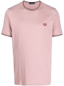 Fred Perry t-shirt en coton à logo brodé - Rose