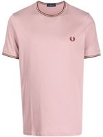 Fred Perry t-shirt en coton à logo brodé - Rose - thumbnail