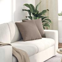 VidaXL Sofa kussens 2 stuks taupe 45 x 45 cm stof