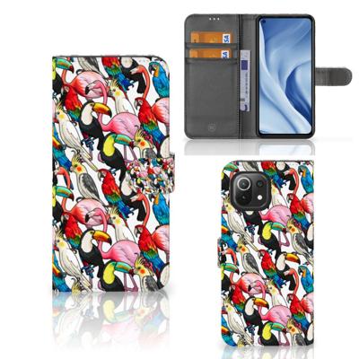 Xiaomi 11 Lite 5G NE | Mi 11 Lite | Telefoonhoesje | Met pasjeshouder | Birds