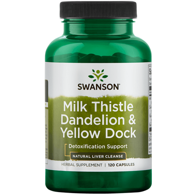 Milk Thistle, Dandelion, Yellow Dock | Swanson | 120ct