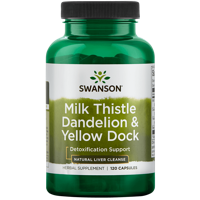 Milk Thistle, Dandelion, Yellow Dock | Swanson | 120ct