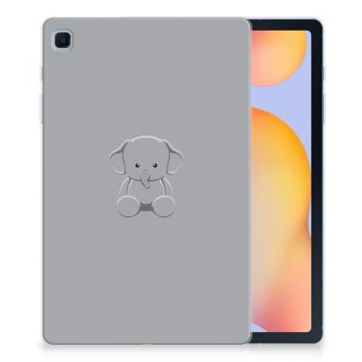 Samsung Galaxy Tab S6 Lite | S6 Lite (2022) Tablet Back Cover Grijs Baby Olifant Samsung Galaxy Tab S6 Lite | S6 Lite (2022) Tablet Back Cover Grijs Baby Olifant
