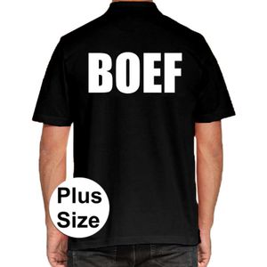 BOEF grote maten poloshirt zwart voor heren