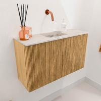 Toiletmeubel Mondiaz Joya Dlux | 70 cm | Meubelkleur Oak | Faye wastafel Nata Wasbak Midden | Zonder kraangat(en) Toiletmeubel Mondiaz Joya Dlux | 70 cm | Meubelkleur Oak | Faye wastafel Nata Wasbak Midden | Zonder kraangat(en)