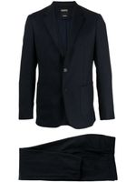 Zegna single-breasted wool suit - Bleu