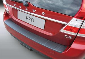 Bumper beschermer passend voor Volvo V70 6/2013- (excl. XC70) 'Ribbed' Zwart GRRBP761