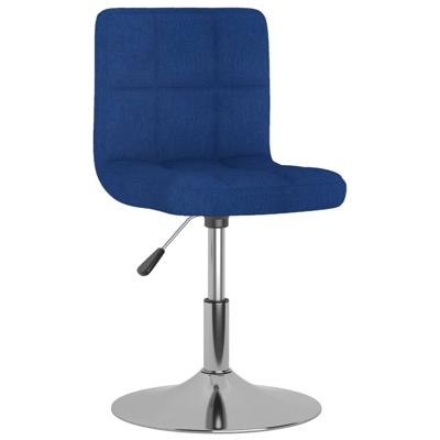 Eetkamerstoel draaibaar stof blauw