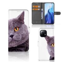Xiaomi Mi 11 | Telefoonhoesje | Met pasjeshouder | Kat