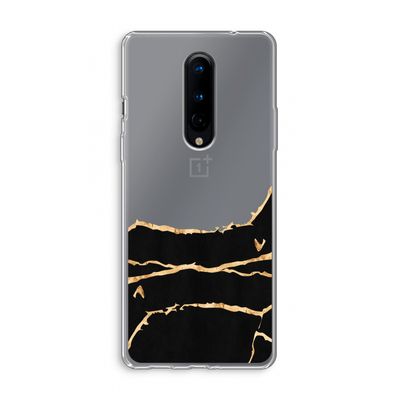 Gouden marmer: OnePlus 8 Transparant Hoesje