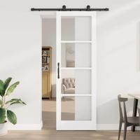 Schuifdeur ORKDAL Wit 78 x 232 cm Hout en metaal