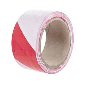 Markeringstape - wit en rood - 1x rol - 50mm x 1m - binnen/buiten