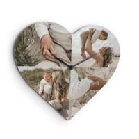 Hardboard wandklok bedrukken - Hartvormig - Groot