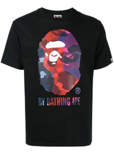 A BATHING APE® t-shirt en coton à logo imprimé - Noir