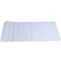 Badmat/douchemat anti-slip transparant vierkant patroon 69 x 39 cm - thumbnail