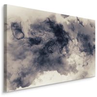 Schilderij - Abstracte Donkere Wolken, Premium Print