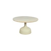 Tower Living Ronde Salontafel 'Elba' Mangohout, 70cm, kleur Off White