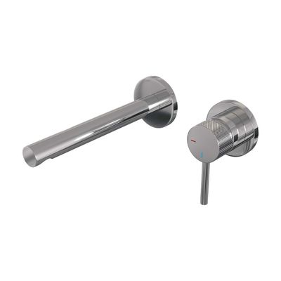 Inbouw Wastafelmengkraan Brauer Chrome Carving Coldstart Rechte Uitloop Ronde Hendel Rechts Chroom Met Rozetten