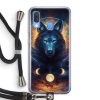 Wolf Dreamcatcher: Samsung Galaxy A40 Transparant Hoesje met koord