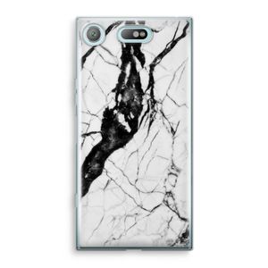 Witte marmer 2: Sony Xperia XZ1 Compact Transparant Hoesje