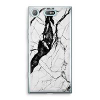 Witte marmer 2: Sony Xperia XZ1 Compact Transparant Hoesje Witte marmer 2: Sony Xperia XZ1 Compact Transparant Hoesje