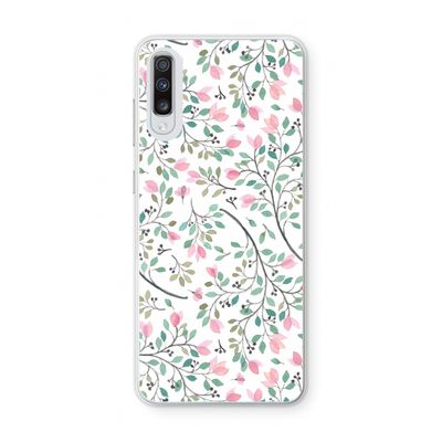 Sierlijke bloemen: Samsung Galaxy A70 Transparant Hoesje