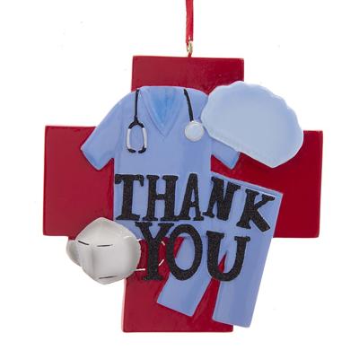 Orn.pvc medisch thank you l8cm - Kurt s adler