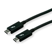 ROLINE Thunderbolt™ 3 kabel, 20G, 5A, M/M, zwart, 2 m - thumbnail