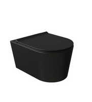 Salenzi Civita wandcloset toiletpot randloos mat zwart 50x35x36.5cm