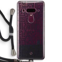 Moroccan Print: HTC U12+ Transparant Hoesje met koord