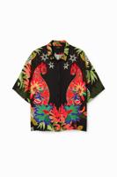 Tropisch shirt met korte mouwen - BLACK - XL