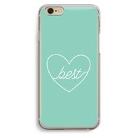 Best heart pastel: iPhone 6 / 6S Transparant Hoesje