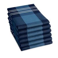 DDDDD theedoek Feller - 60x65cm - Blauw - 6 stuks