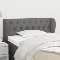 Hoofdbord met randen 103x23x78/88 cm stof donkergrijs