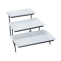 Set van 3x stuks buffet etagere met 3 borden per etagiere - thumbnail