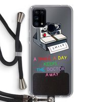 Smile: Samsung Galaxy M31 Transparant Hoesje met koord