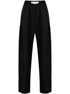 Off-White pantalon de tailleur à logo brodé - Noir