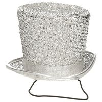 Guirca Carnaval verkleed mini hoedje voor diverse thema's - zilver - glitters - dames   -