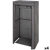 Klerenkast Max Home Donker grijs 70 X 148 X 44 CM 4 Stuks