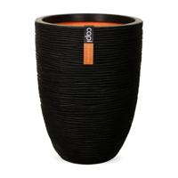 Vaas eleg laag rib NL 46x58 zwart - Capi europe