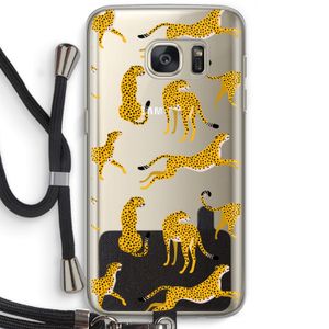 Luipaard: Samsung Galaxy S7 Transparant Hoesje met koord