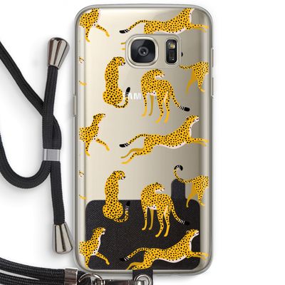 Luipaard: Samsung Galaxy S7 Transparant Hoesje met koord