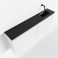 Toiletmeubel Mondiaz Ture | 120 cm | Meubelkleur Talc | Eden wastafel Urban Rechts | Zonder kraangat