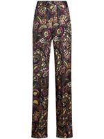 ETRO pantalon droit à imprimé sergé - Noir