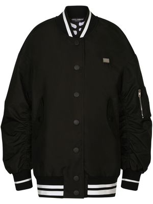 Dolce & Gabbana veste bomber à bandes rayées - Noir